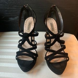 Miu Miu Black Suede Sandals